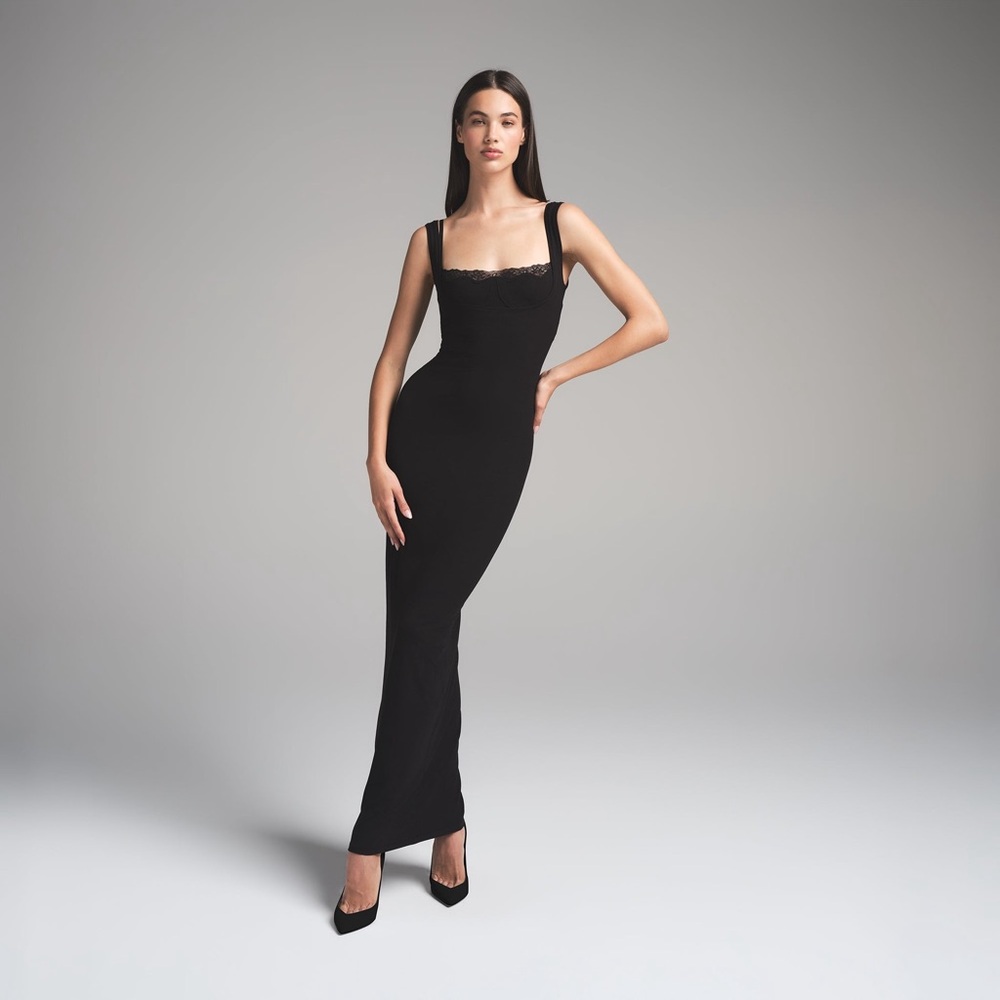 NWOT SKIMS Soft Lounge Lace Long Dress With Bralette